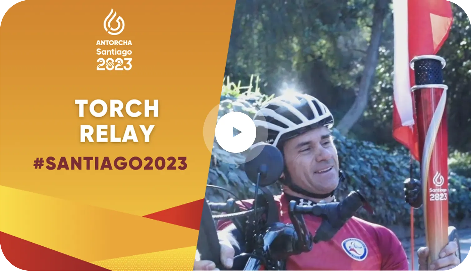 THIS IS THE VIDEO THAT TEACHES US ABOUT THE TORCH RELAY PROGRAM OF THE SANTIAGO 2023 PAN AMERICAN AND PARAPAN AMERICAN GAMES