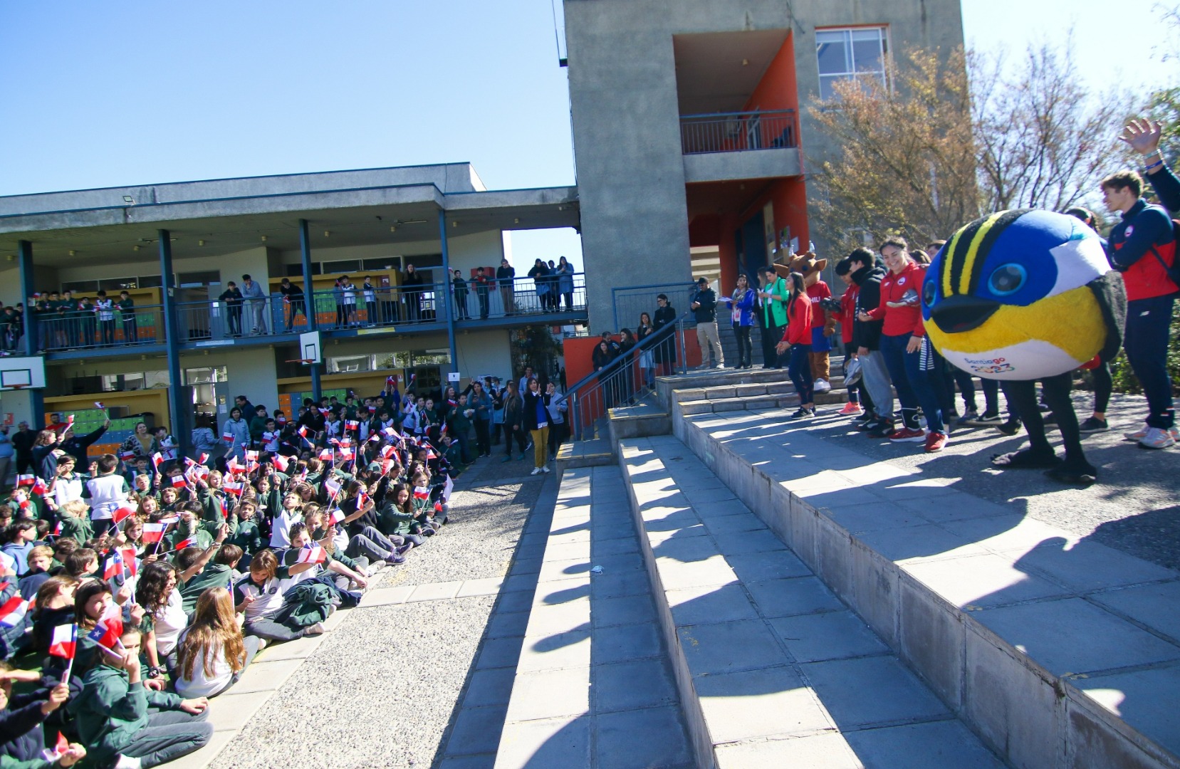 Los niños y niñas del Colegio San Anselmo disfrutaron del deporte. (Foto: Santiago 2023).
