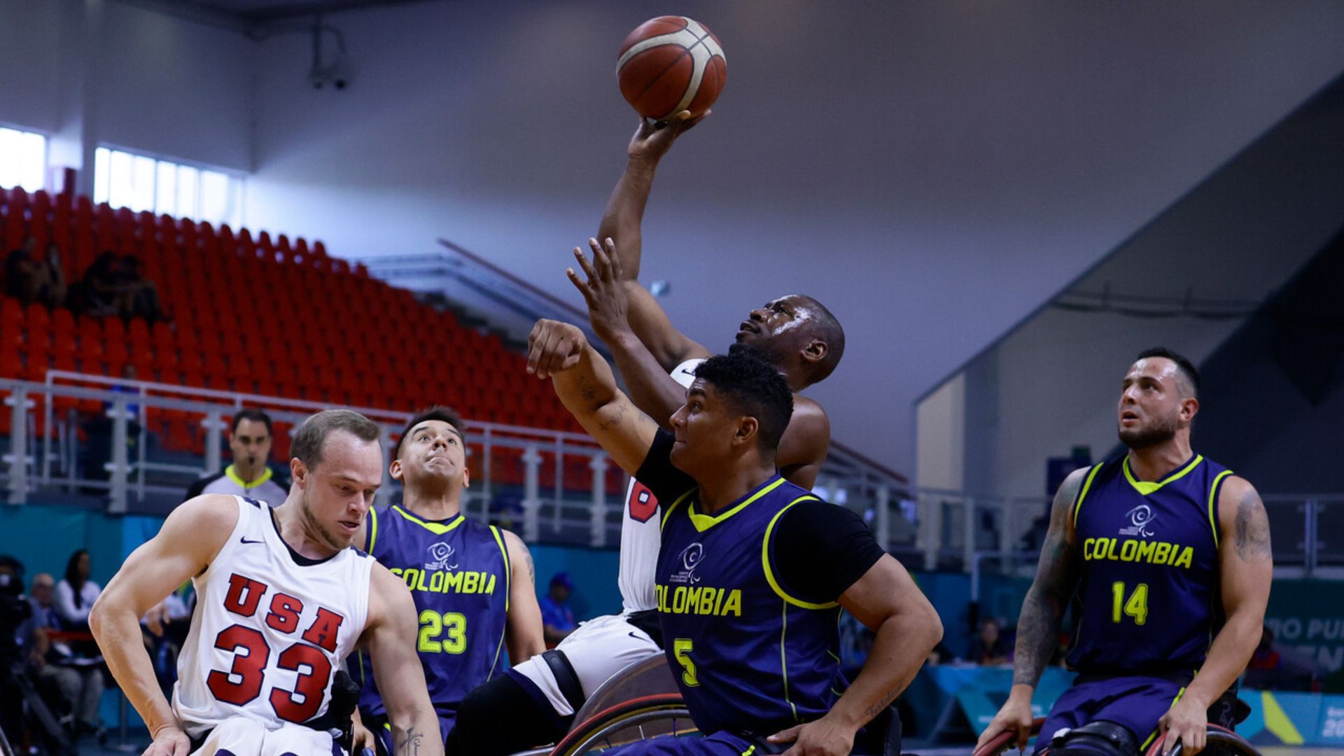 Wheelchair Basketball: U.S. Beats Colombia in Duel of Unbeatens