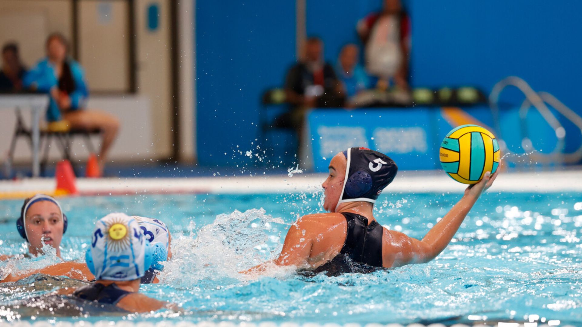 Female's Water Polo: United States and Canada Competing for Gold