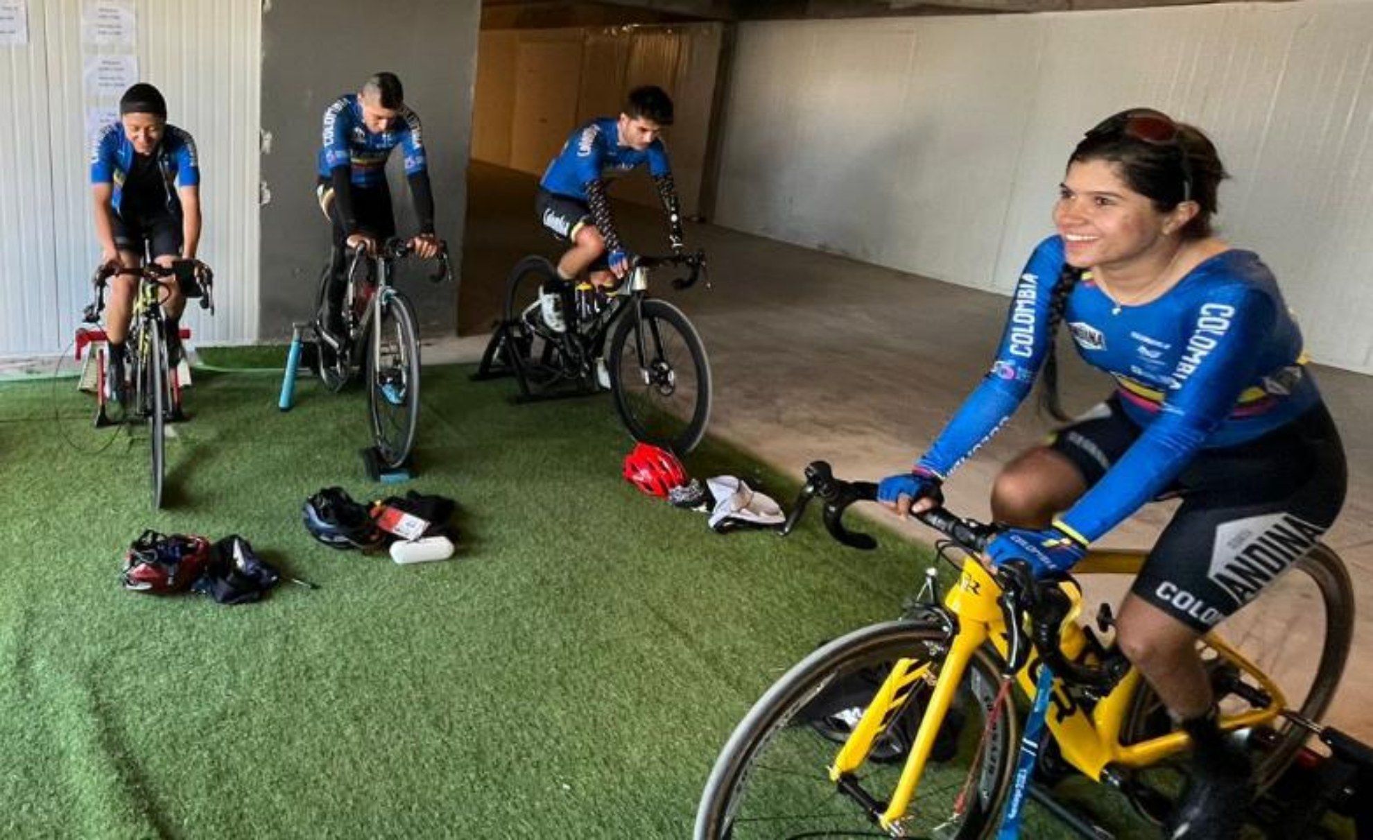 El Team ParaColombia se está preparando para el ciclismo. (Foto: Santiago 2023).