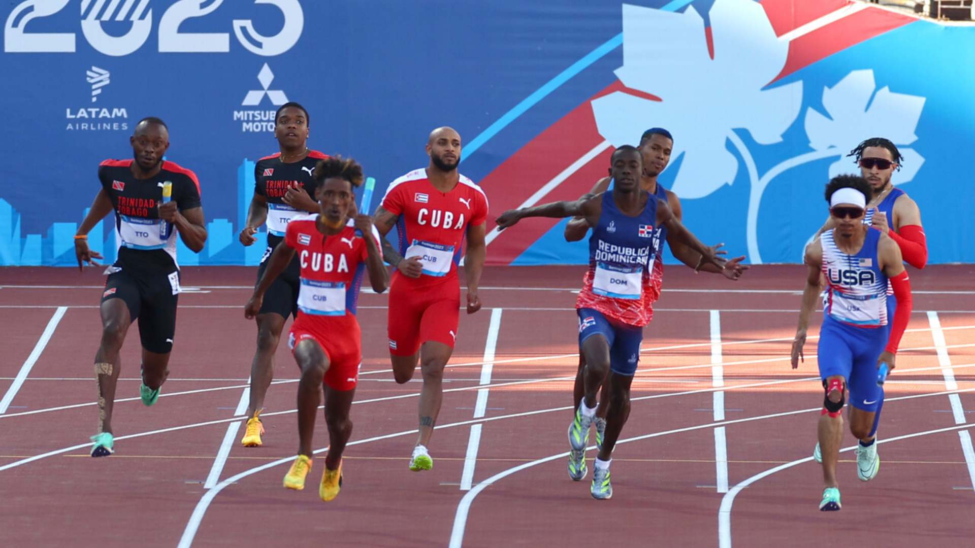 Brazil, the United States, and Cuba dominate semi-finals of the male's 4x100