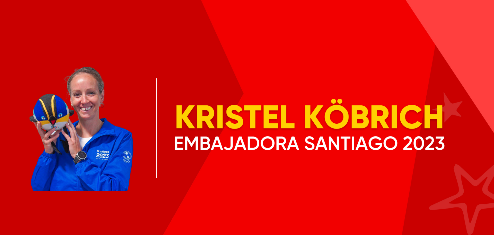 Kristel Köbrich se unió al equipo de embajadores. (Foto: Santiago 2023).