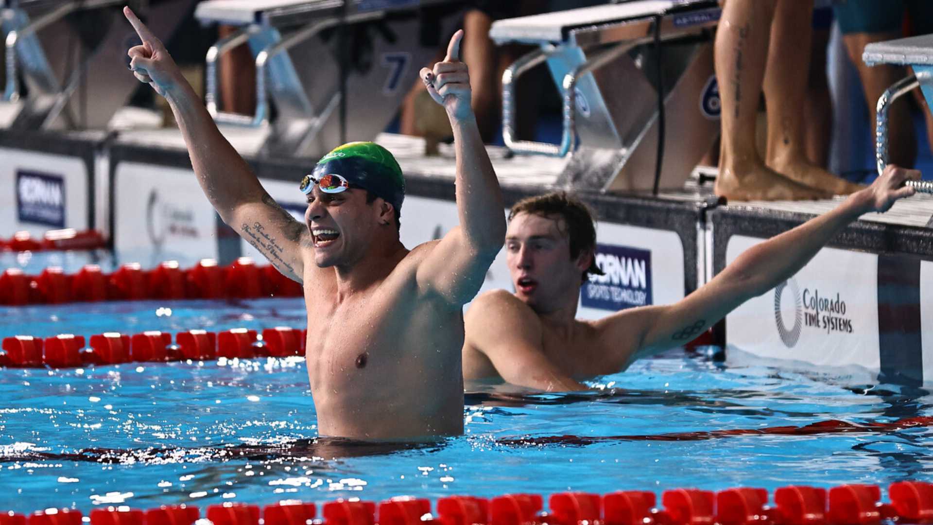 United States dominates in four of the first eight swimming finals