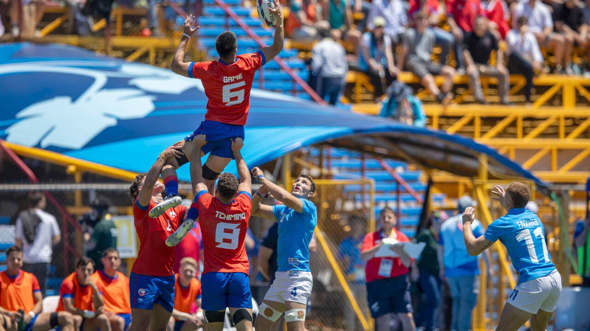 Chile le gana una vibrante "final" a Uruguay en el rubgy 7 de Santiago 2023