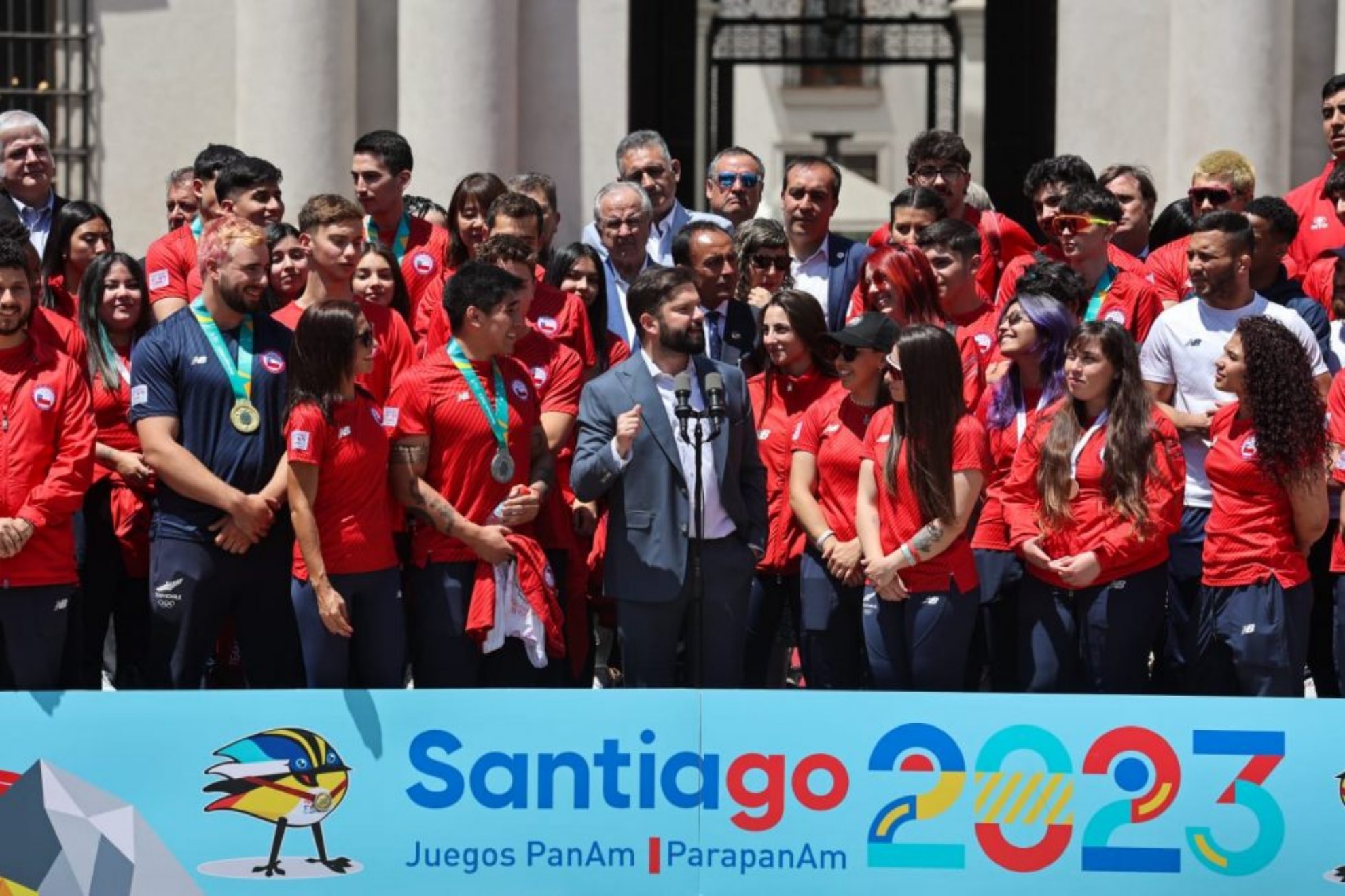 El Team Chile fue recibido en La Moneda. (Foto: Team Chile).