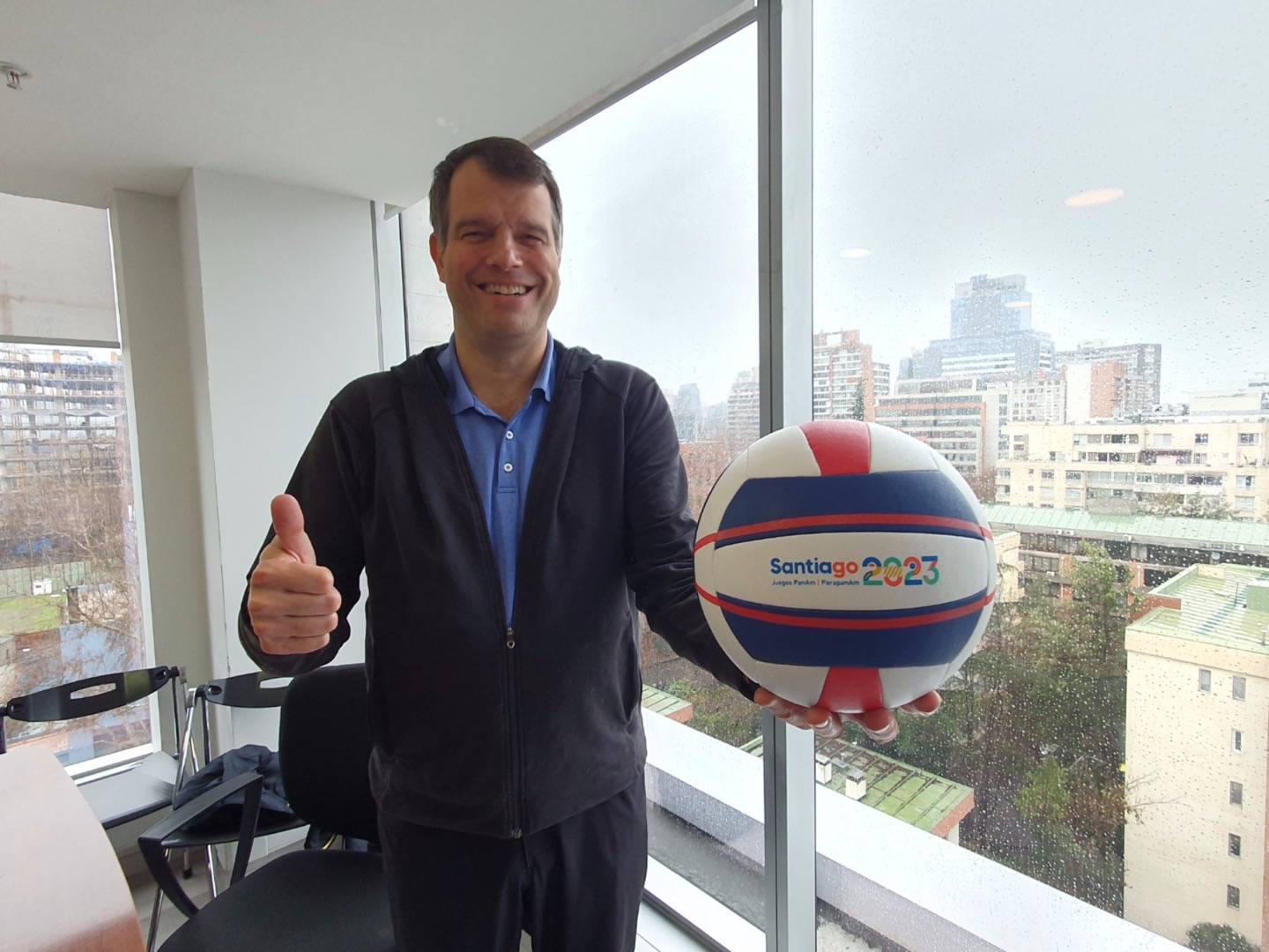 Edward Drakic, DTI de vóleibol en Santiago 2023. (Foto: Santiago 2023).