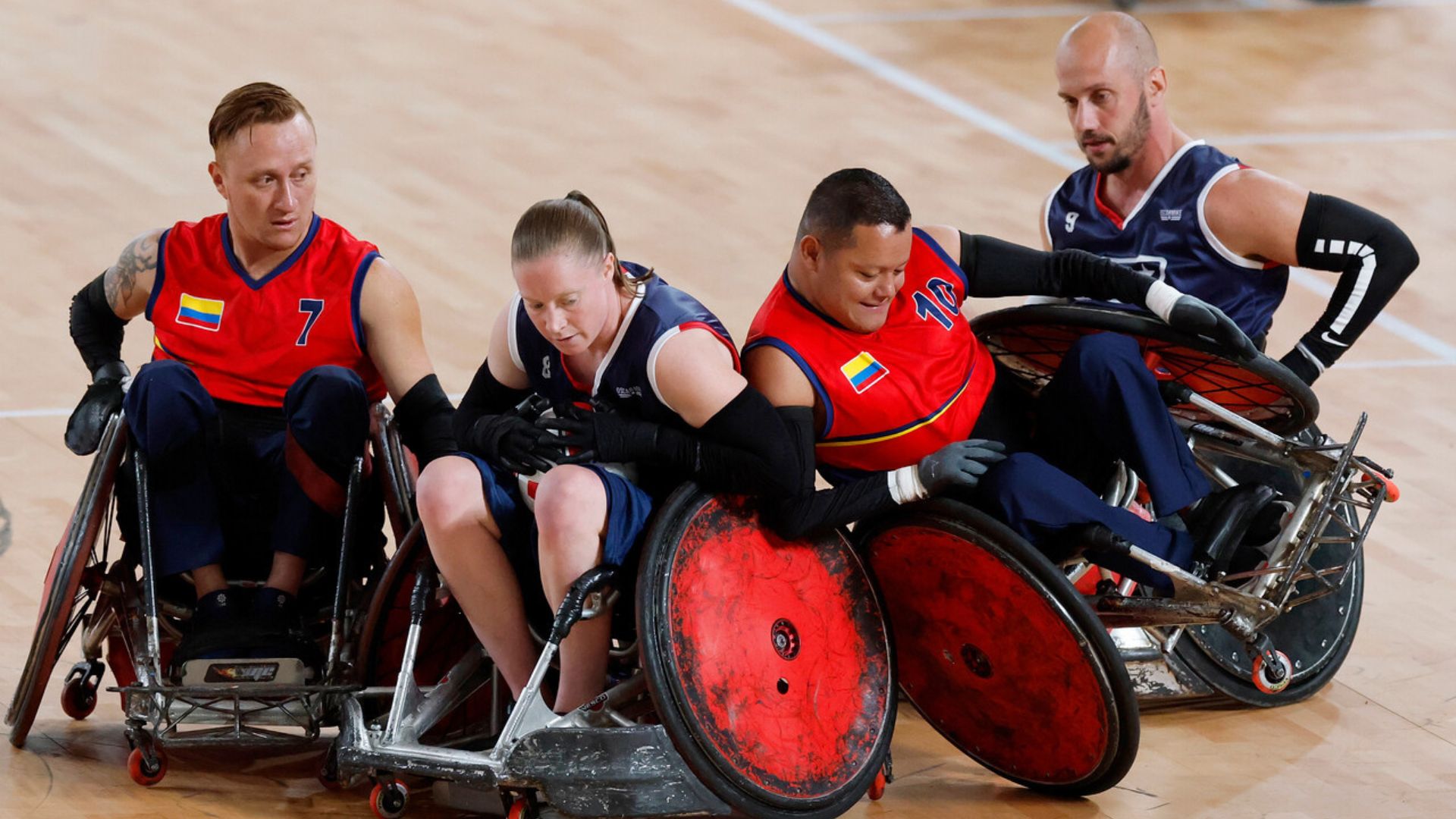 Estados Unidos vence a Colombia en el rugby en silla de ruedas