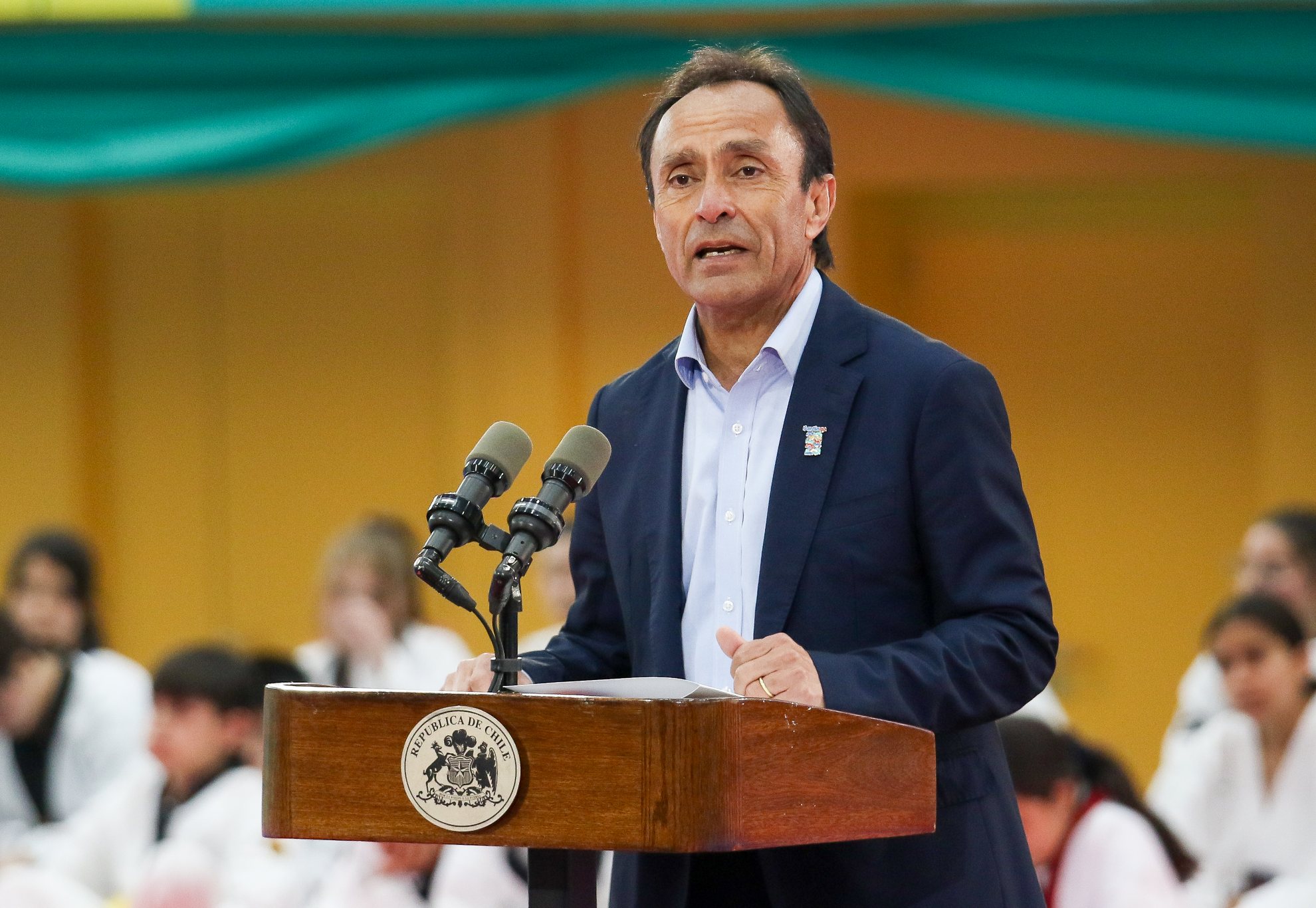 El ministro Jaime Pizarro dio sus valoraciones de los Juegos. (Foto: Sergio Maureira / Santiago 2023).