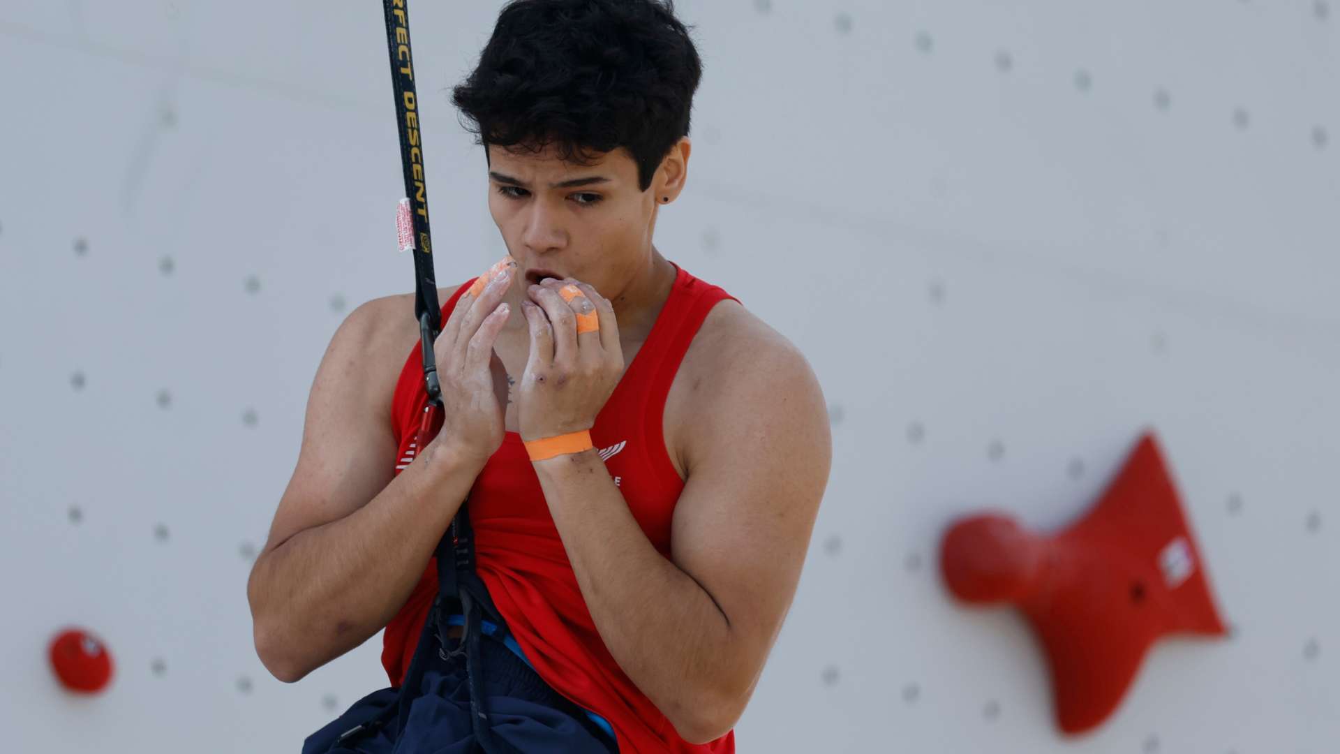 Climbing test event: Anahi Riveros and Joaquín Tapia were the fastest in the speed preliminaries