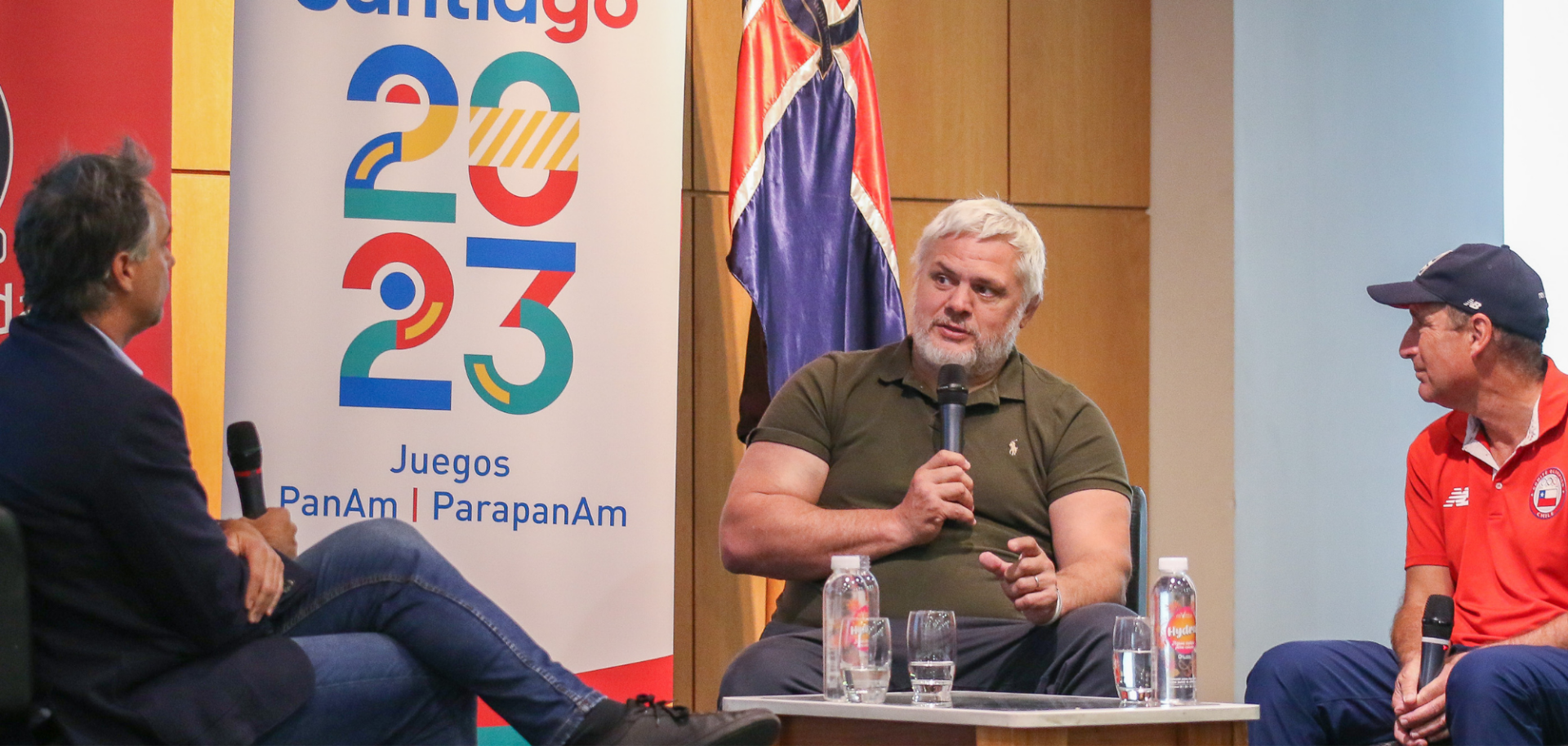 Pablo Lemoine en el conversatorio organizado por UNAB y Santiago 2023. (Foto: Santiago 2023).