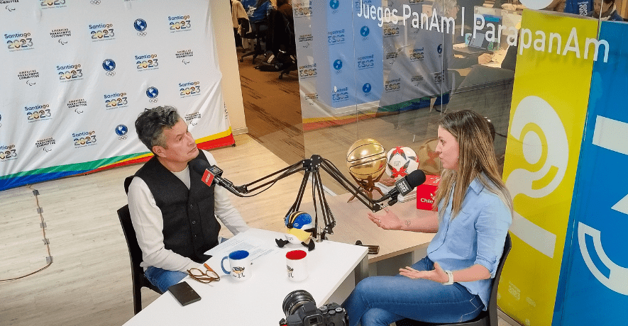 Annick Taverniers was invited to the Santiago 2023 official podcast. (Picture: Santiago 2023).