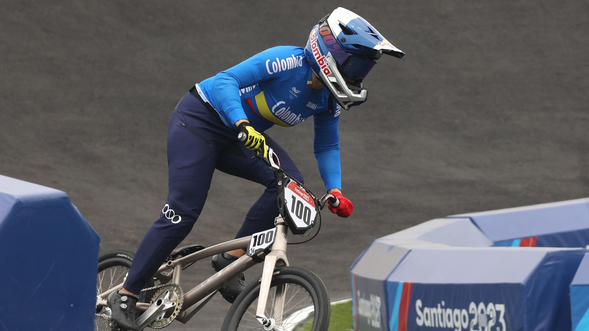Colombian Mariana Pajón Londoño won the gold in BMX Cycling at Santiago 2023