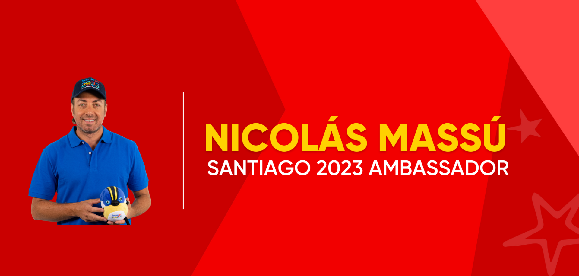 Nicolás Massú joins the ambassadors team. (Foto: Santiago 2023).