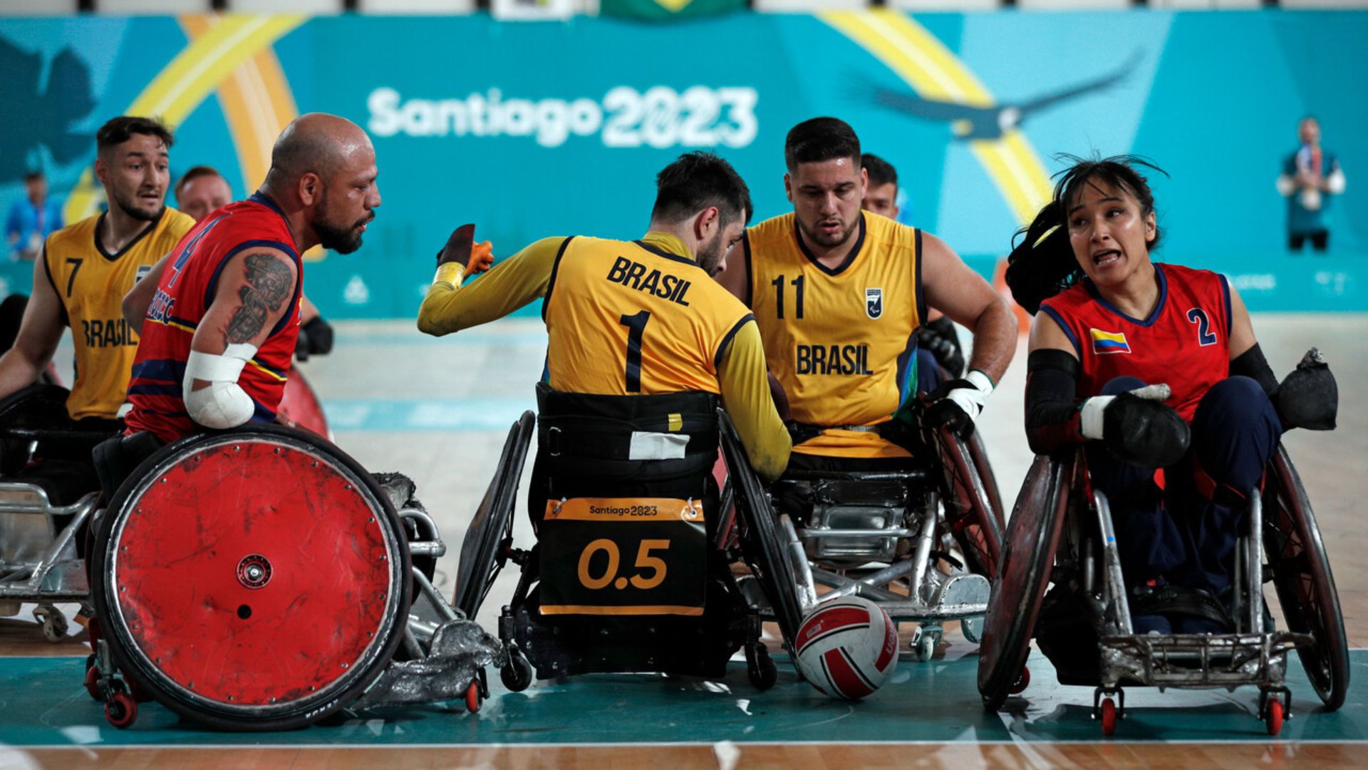 Rugby en silla de ruedas: Colombia derrotó a Brasil en ajustado match