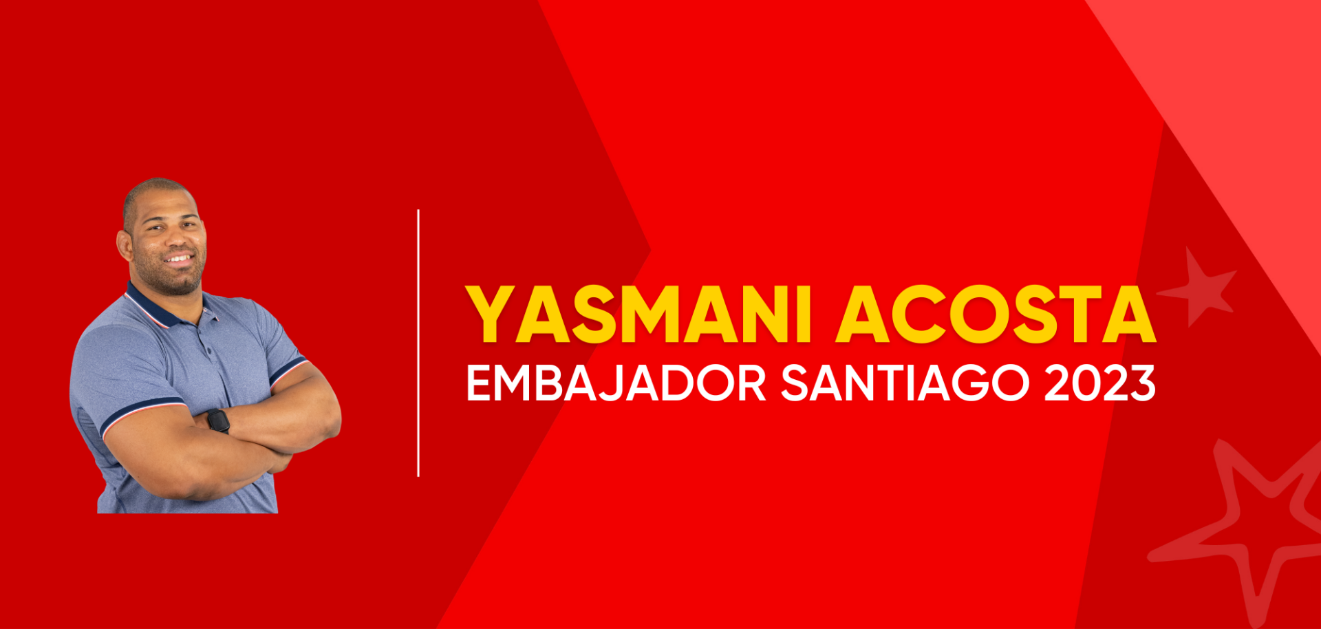 Yasmani Acosta se unió al equipo de embajadores. (Foto: Santiago 2023).