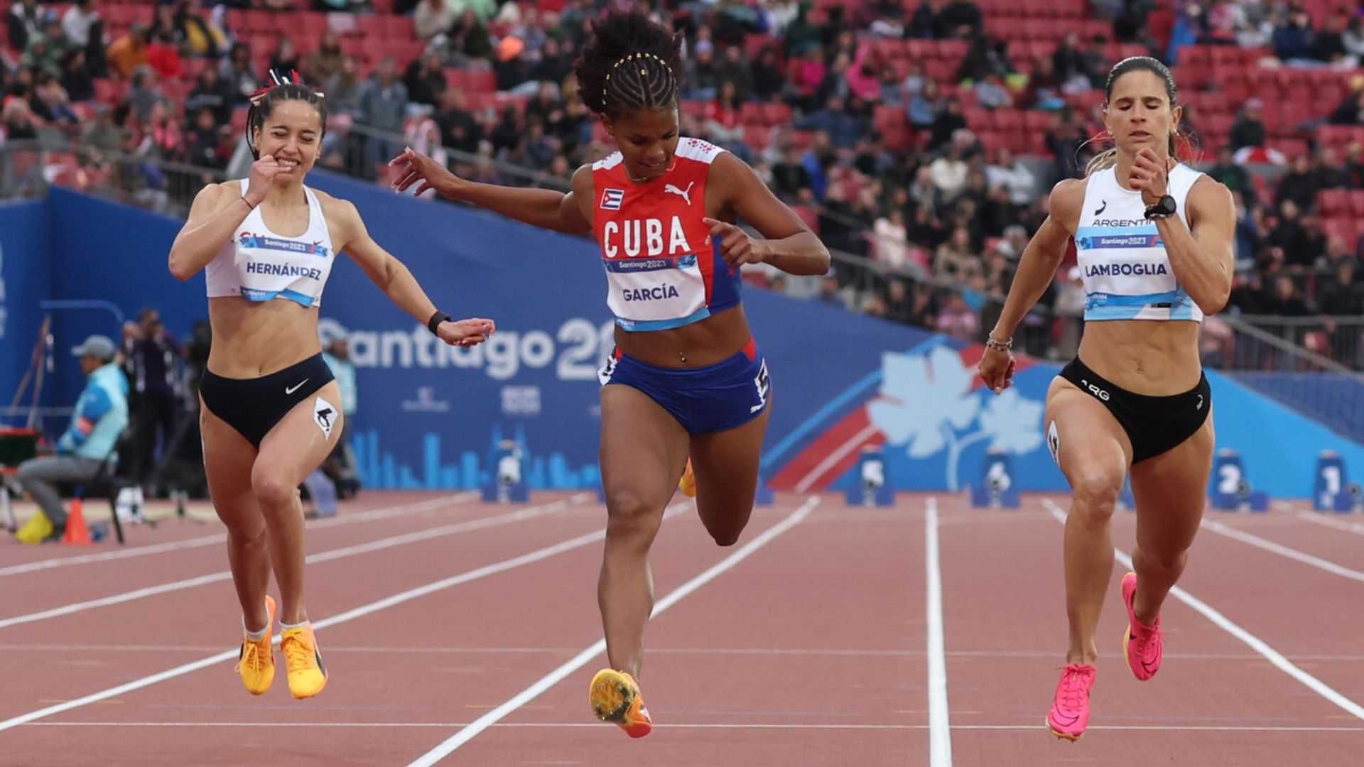 The female's 100 meters determine their finalists