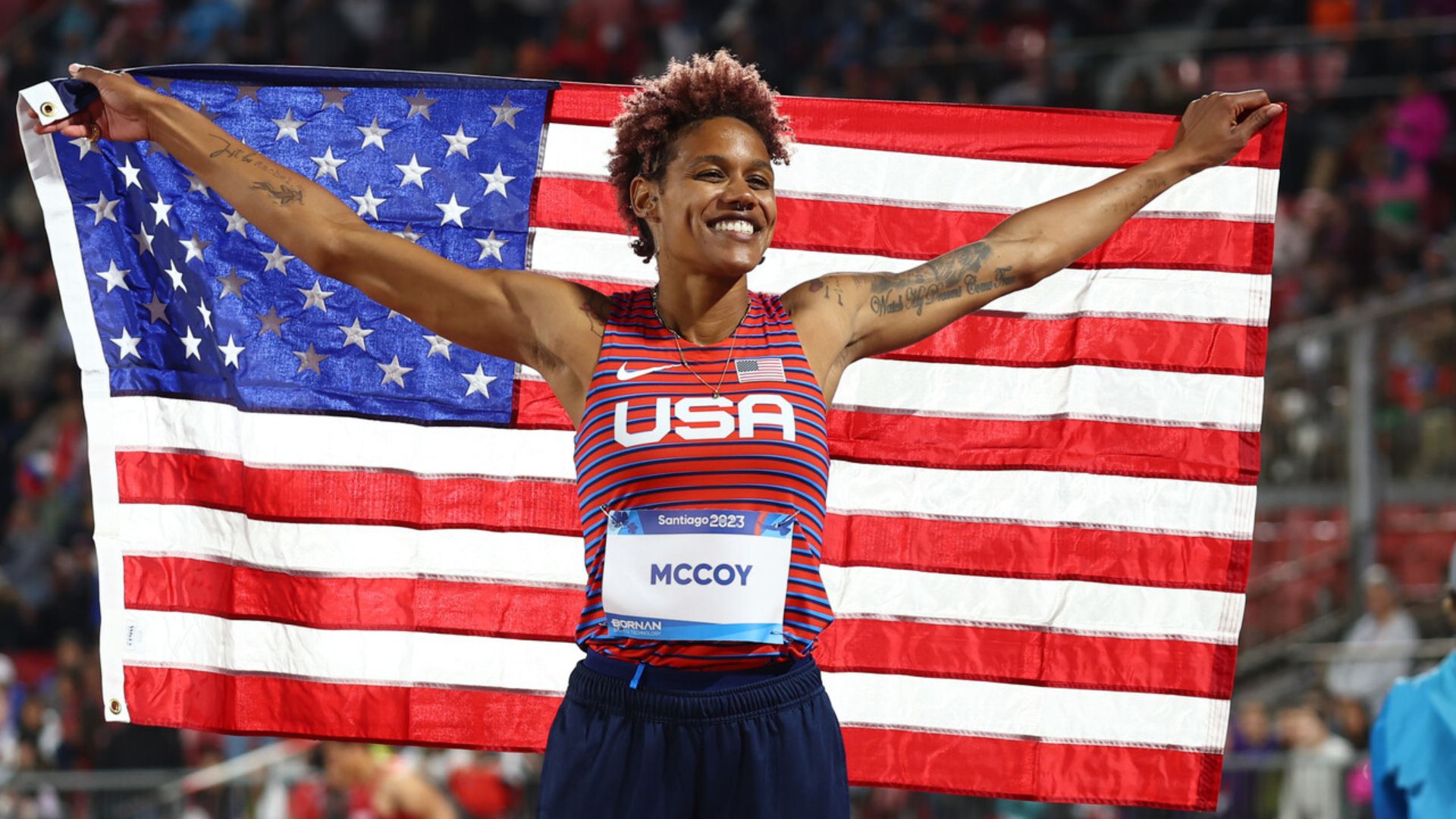 The United States Celebrates in High Jump