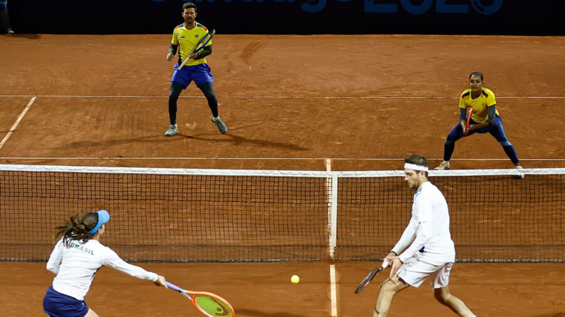 Colombia conquistó el oro en el dobles mixto de tenis al vencer a Brasil