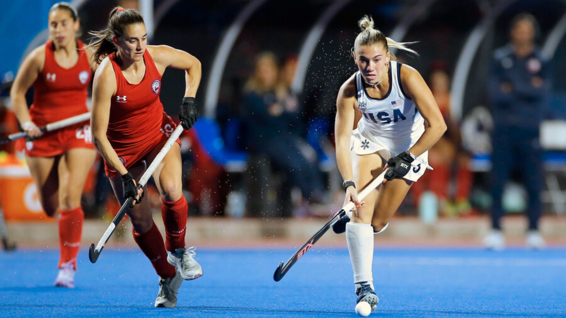 The US to play in the female's field hockey final after defeating Chile