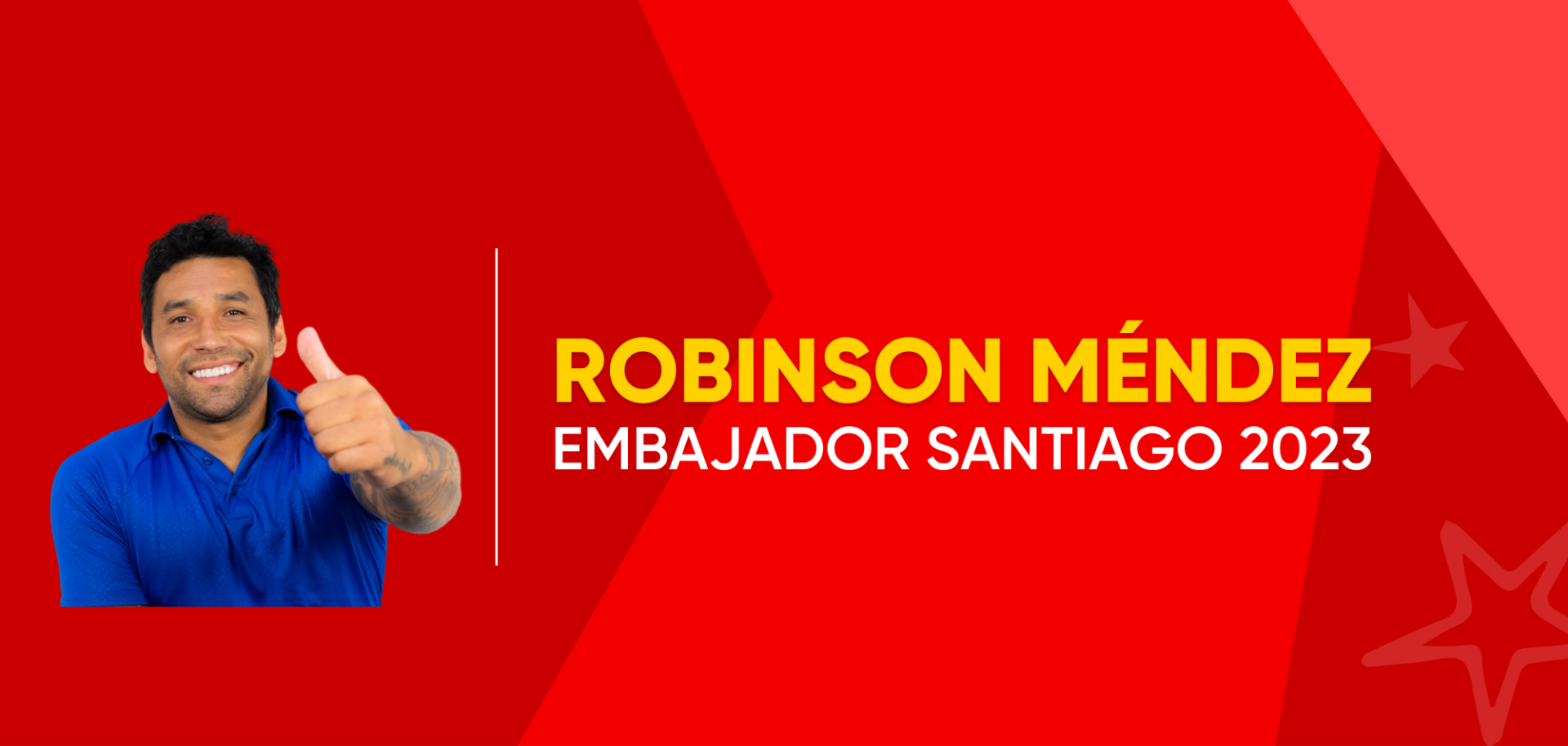 Robinson Méndez se sumó al equipo de embajadores. (Foto: Santiago 2023).