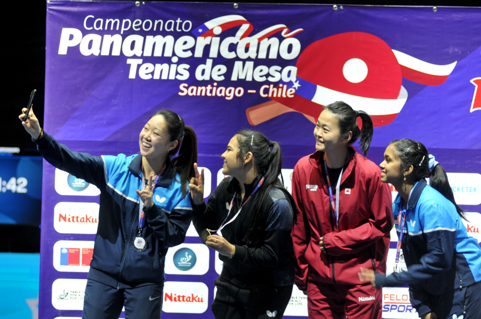 Ganadoras equipo tenis de mesa en Panamericano 2022