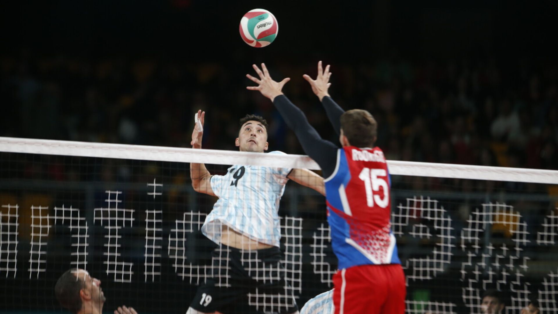 Argentina defeated Puerto Rico in a thrilling match in male's volleyball